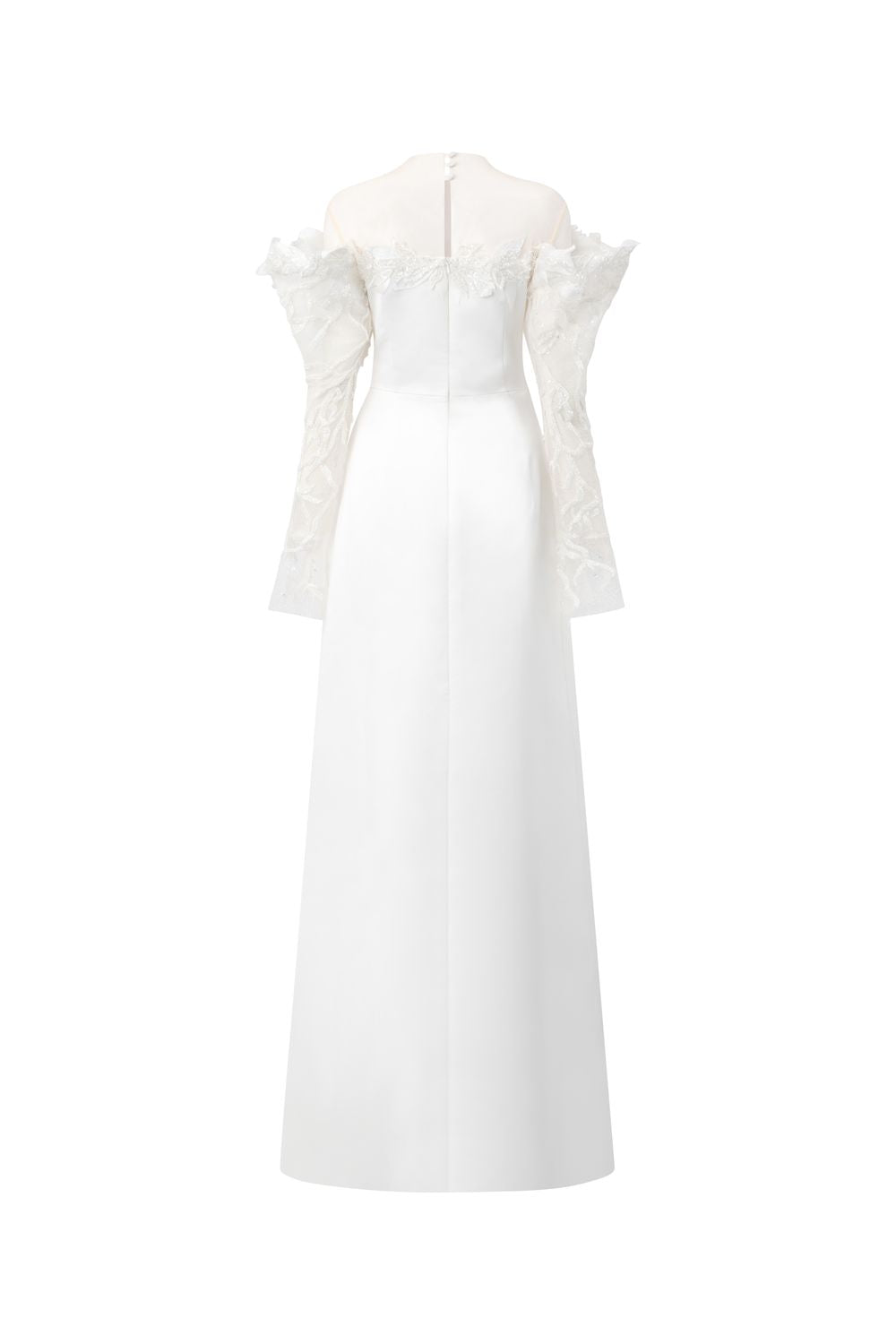 Open Shoulder Trumpet Sleeve Dress